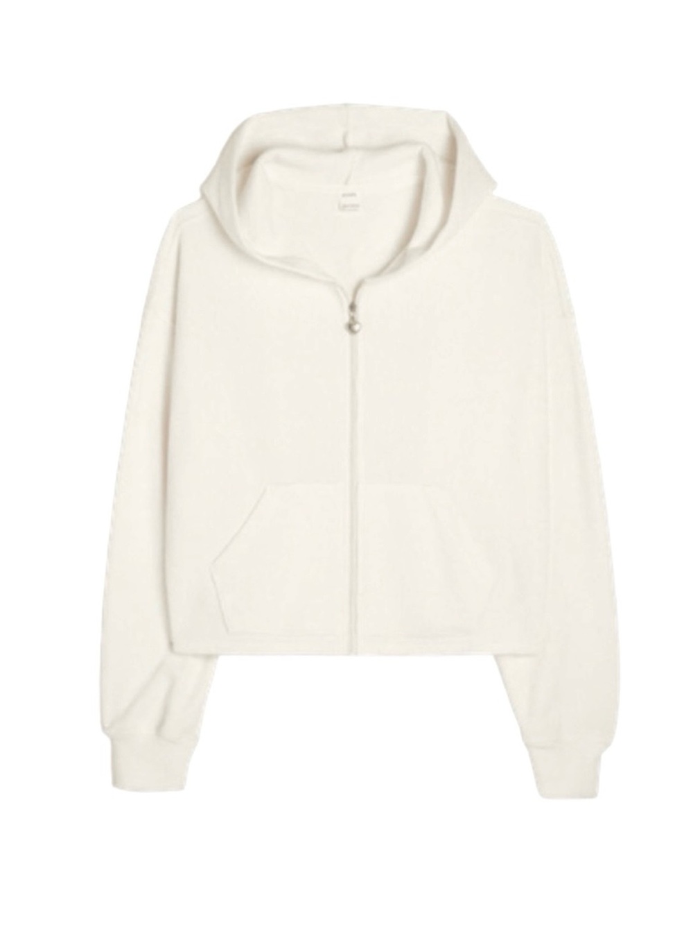 HOLLISTER [NWT] Off White Relaxed Waffle Zip Up Hoodie